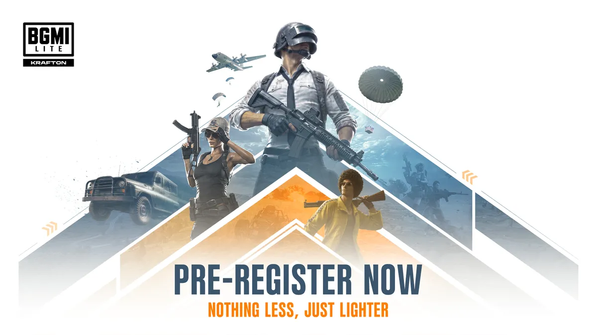 BGMI LITE pre-registration banner from KRAFTON